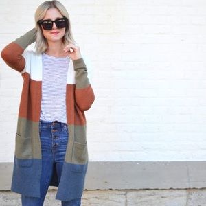 Madewell Rainbow Stripe Kent Cardigan